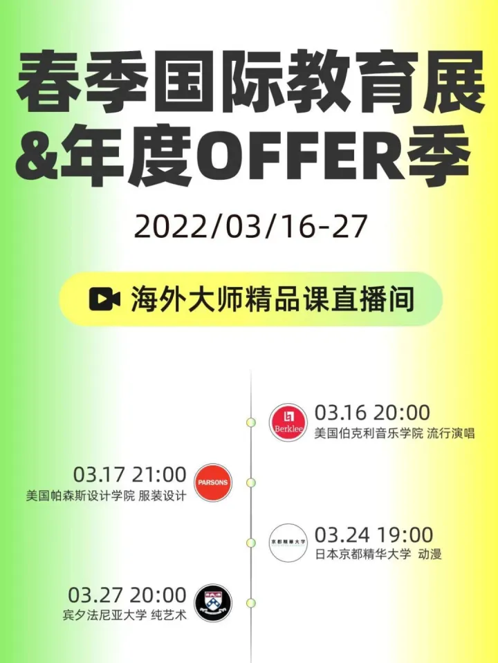 美行2022春季线上国际教育展来袭，涵盖100所世界名校、50+大师课、年度offer季…(图19)