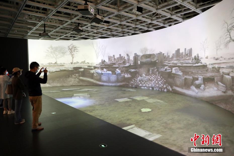 上海举办海外回流文物展展方用CG立体动画投影还原圆明园“十二兽首水力钟”(图3)